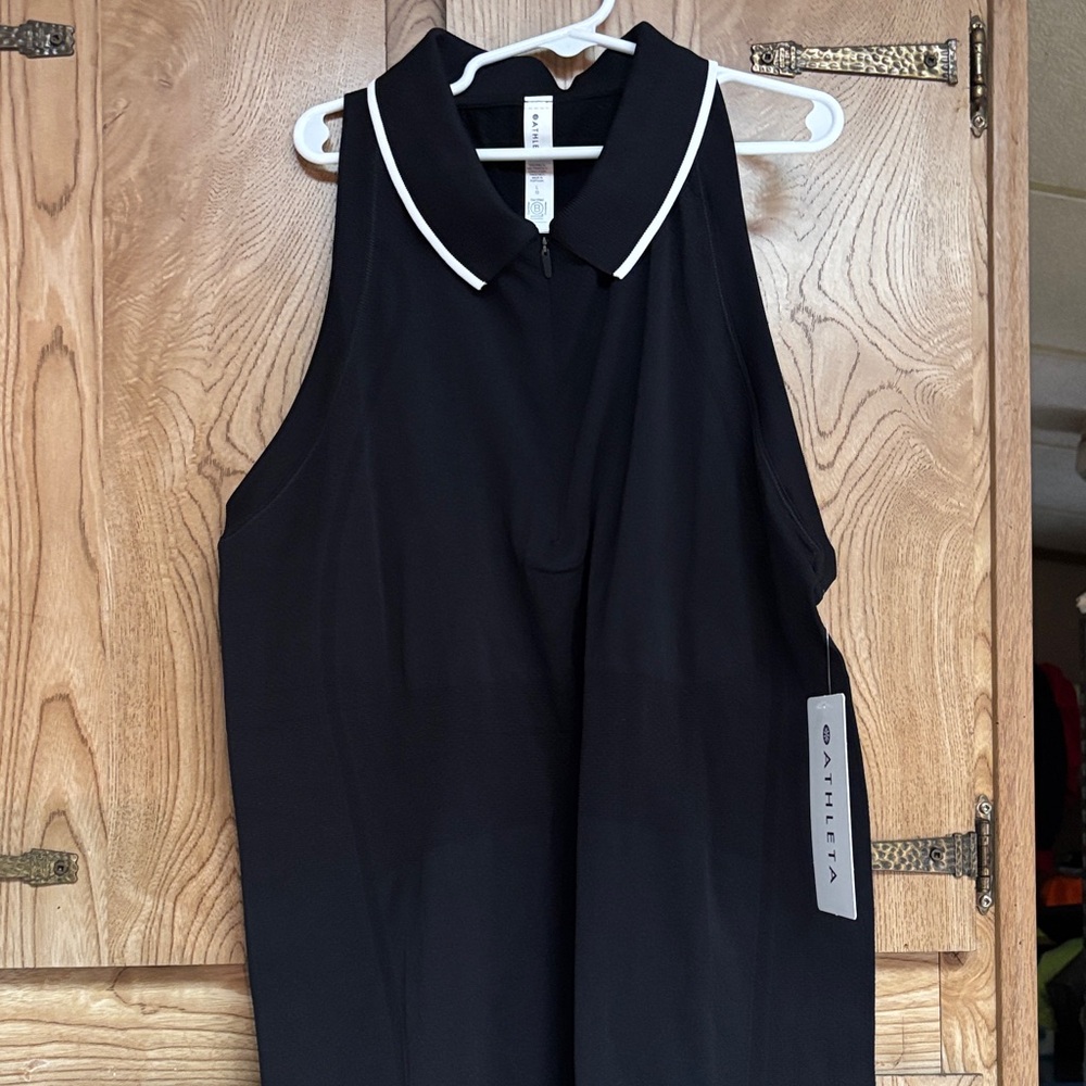 Polo Camisole Top Black and white Sleeveless size L